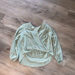 Check on It Pleated Wrap Top